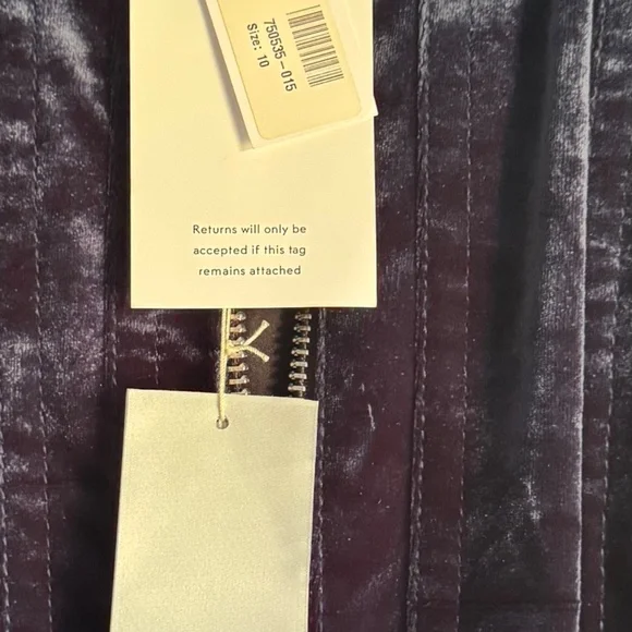 NWT - Size 10 Philip Lim Velvet Zipper Dress With Pleated Hem - Picture 4 of 7